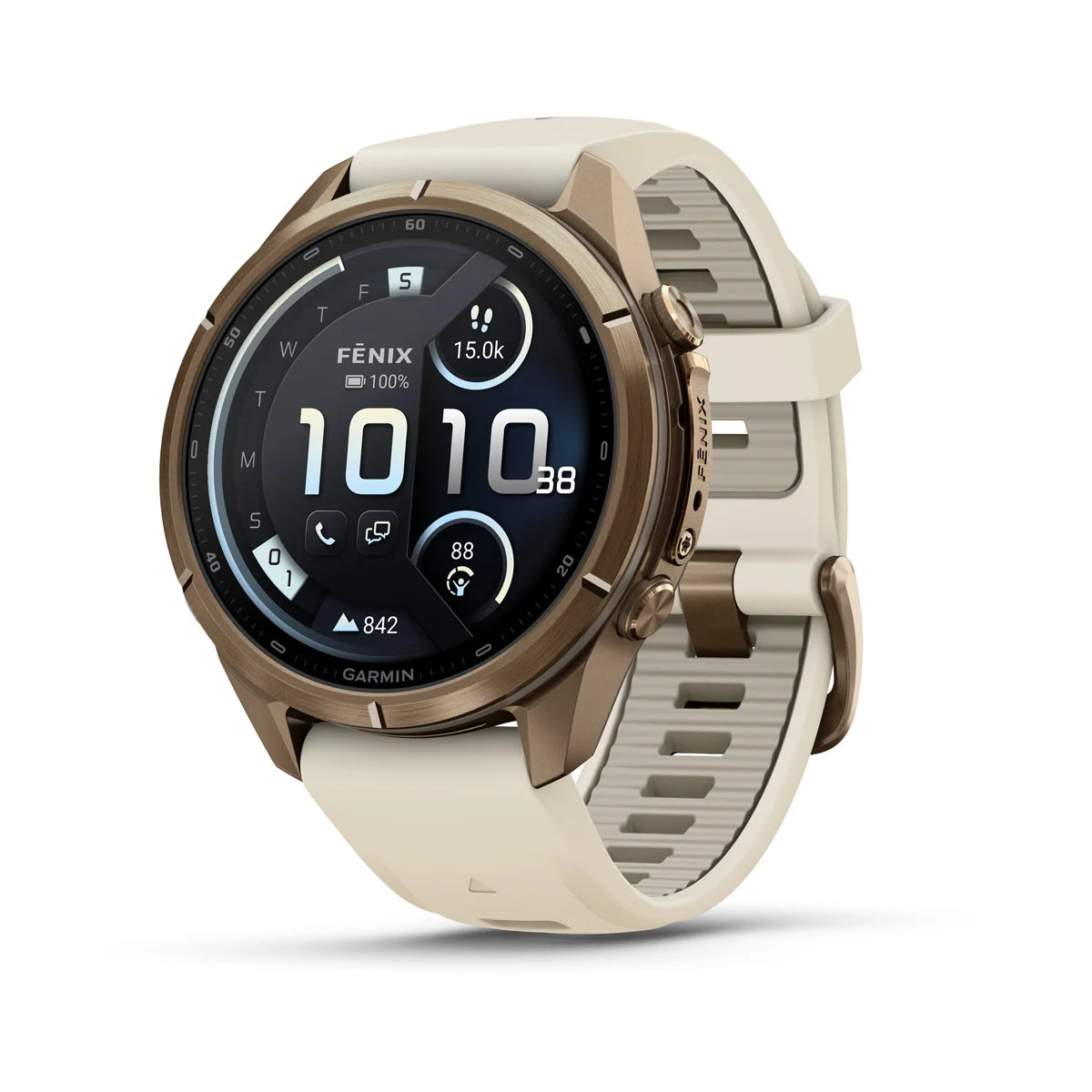 Fenix 9 Pro LTE 43mm gyllt/kremlitað