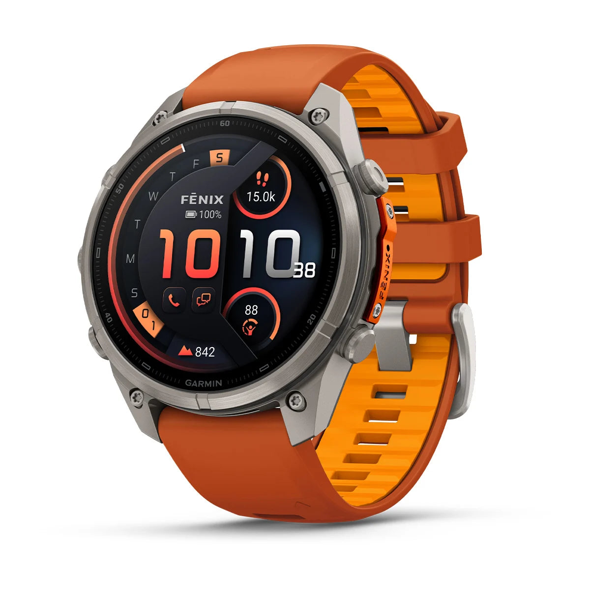 Fenix 9 Pro LTE 47mm títaníum/appelsínugult