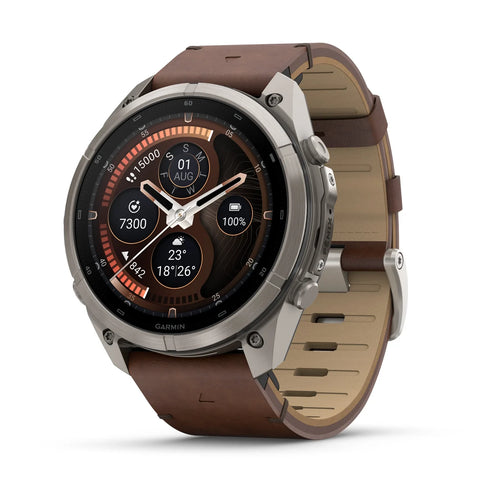 Fenix 9 Pro LTE 51mm títaníum með leðuról