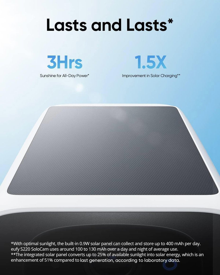 Eufy SoloCam S220 með sólarhleðslu 2K IP67