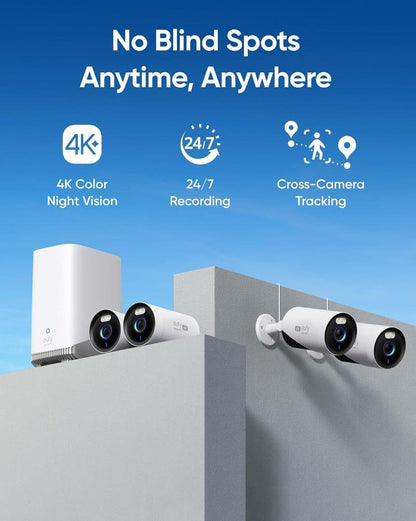 Eufy E330 4 myndavélar og HomeBase 3 í pakka