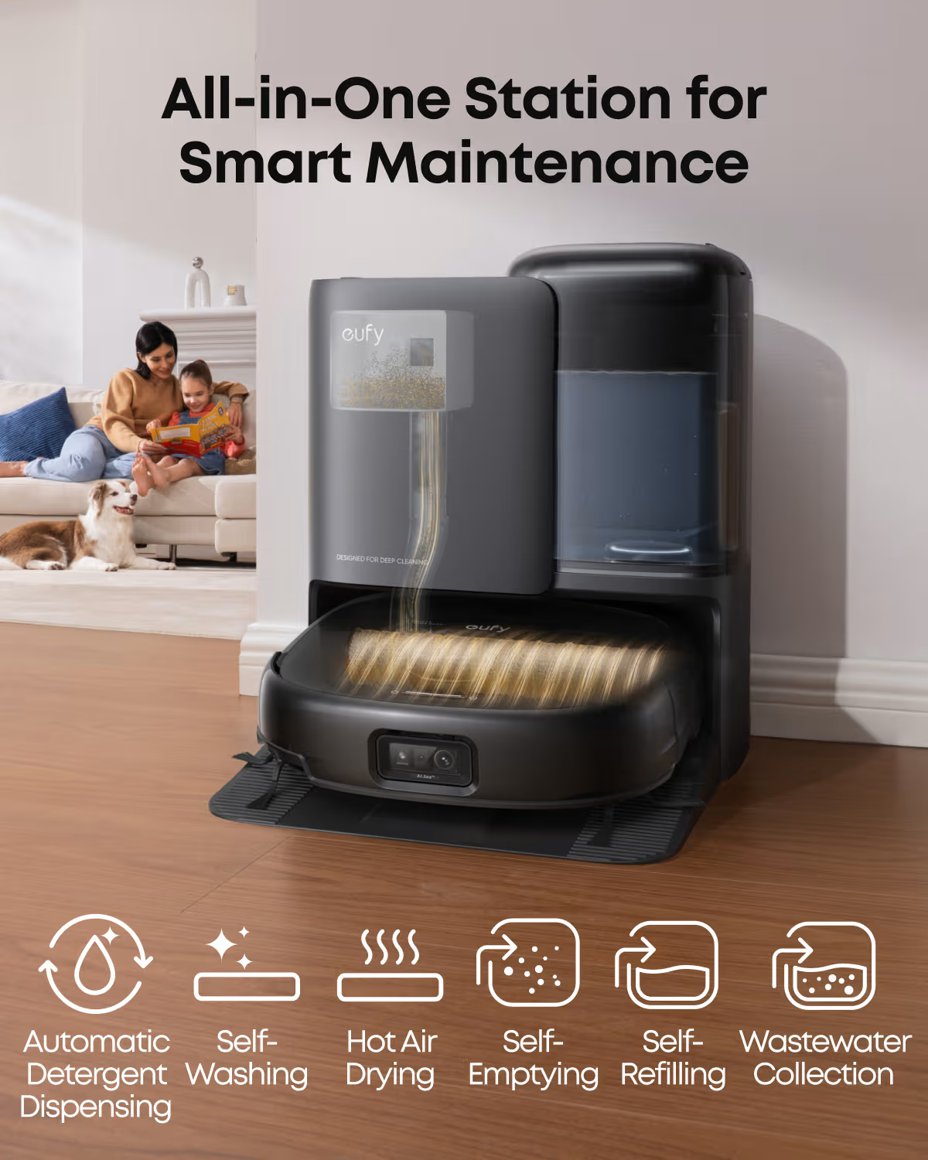Eufy Omni E25 Ryksuguvélmenni svart